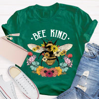 Bee Kind Floral Teacher T-Shirt
