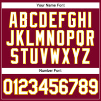 Custom Maroon White Pinstripe White-Gold Authentic Basketball Jersey
