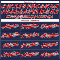 Custom Navy Red-White Authentic Throwback Rib-Knit Baseball Jersey Shirt