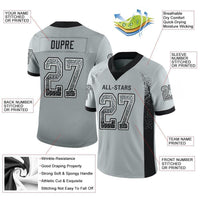Custom Football Jersey - Silver Black-White Drift Fashion