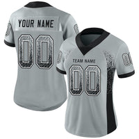 Custom Football Jersey - Silver Black-White Drift Fashion