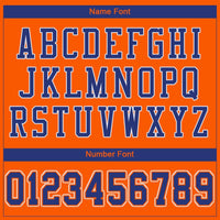 Custom Orange Royal-White Mesh Authentic Football Jersey