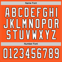 Custom Orange White-Black Hockey Jersey