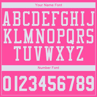 Custom Pink White Round Neck Basketball Jersey