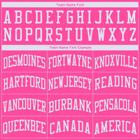 Custom Pink White Round Neck Basketball Jersey