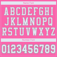 Custom Pink White-Light Gray Mesh Authentic Football Jersey
