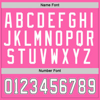 Custom Pink White-Black Hockey Jersey