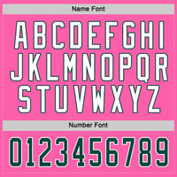 Custom Pink Green-White Hockey Jersey