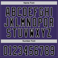 Custom Purple Black-Gray Hockey Jersey