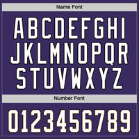 Custom Purple White-Black Hockey Jersey
