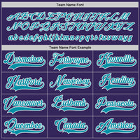 Custom Purple Teal-White Hockey Jersey
