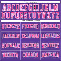 Custom Purple Pink-White Authentic Throwback Basketball Jersey