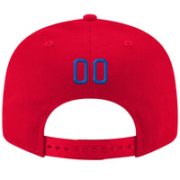Custom Red Royal-White Stitched Adjustable Snapback Hat