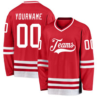Custom Hockey Jersey - Red White