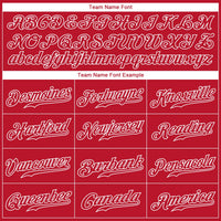 Custom Red Red-White Christmas 3D Authentic Baseball Jersey