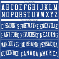 Custom Royal White Round Neck Basketball Jersey
