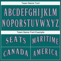 Custom Teal Gray-Navy Baseball Jersey