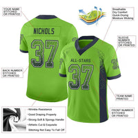 Custom Football Jersey - Neon Green Navy-Gray Drift Fashion