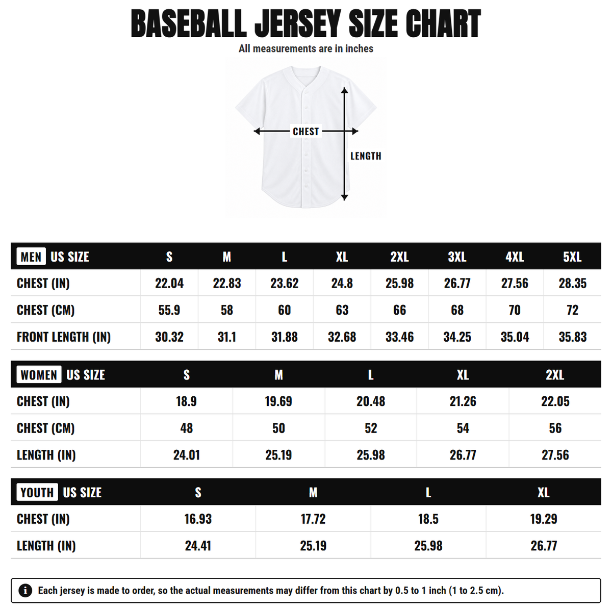 #1 Florida Gators Lightweight Baseball Jersey - Royal size chart