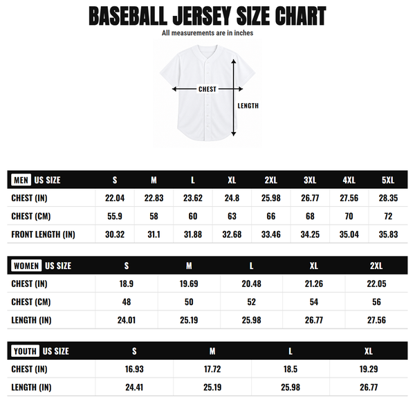 Myrtle Beach Pelicans White Copa Replica Jersey size chart