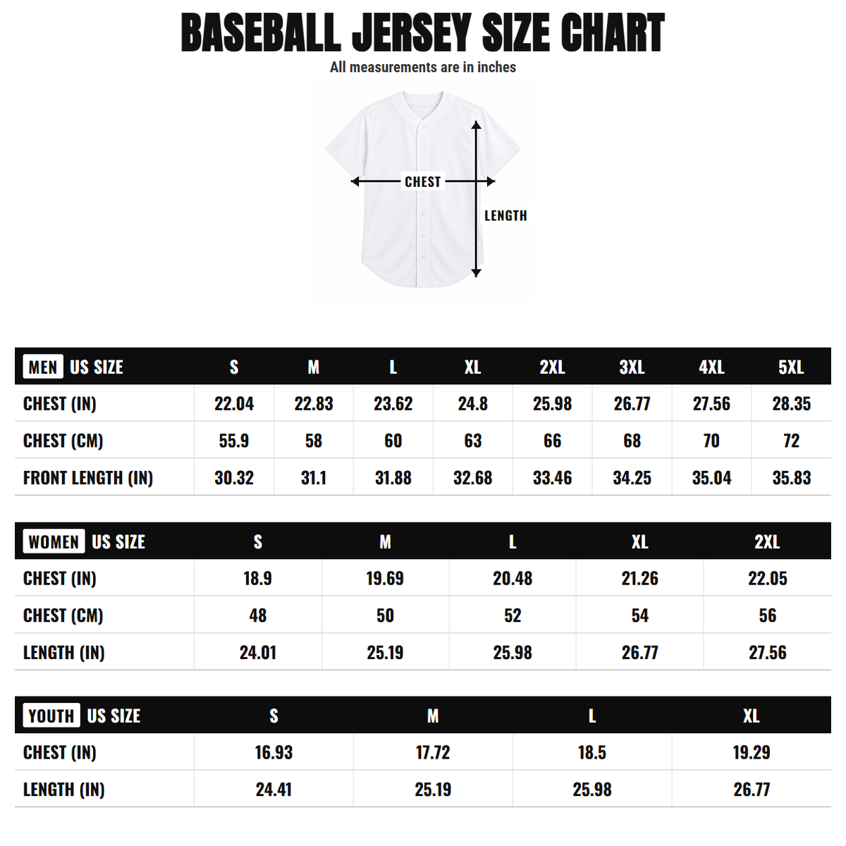 Custom Cream Brown Authentic Baseball Jersey size chart