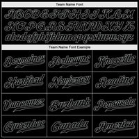 Custom Black Snakeskin Black-Gray 3D Pattern Design Authentic Baseball Jersey