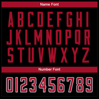 Custom Black Red-White Split Fashion Football Jersey