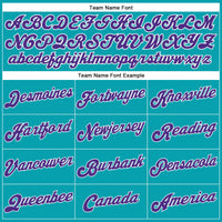 Custom Teal White Pinstripe Purple-White Authentic Basketball Jersey