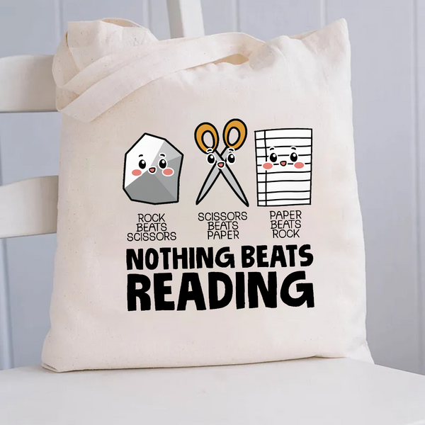 Nothing Beats Reading Canvas Tote Bag