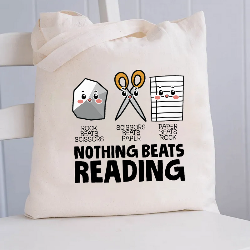 Nothing Beats Reading Canvas Tote Bag