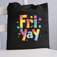 Happy Fri Yay Teacher Canvas Tote Bag