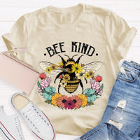 Bee Kind Floral Teacher T-Shirt