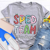 Personalized Name Of SPED Team T-shirt