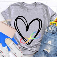 Infinity Heart Autism Awareness Love Needs No Words T-Shirt
