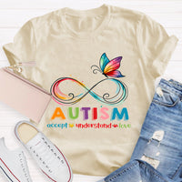 Accept Understand Love Butterfly Infinity Symbol T-Shirt