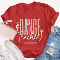 Personalized Name Dance Teacher T-Shirt