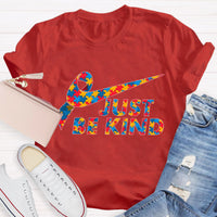 Just Be Kind Color Puzzle Teacher T-Shirt