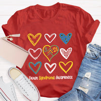 Down Syndrome Awareness Heart T-Shirt