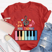 Personalize Name Piano Teacher T-Shirt