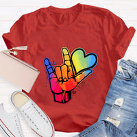Love Sign Hand Teacher T-Shirt
