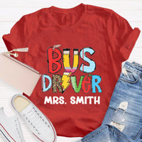 Personalized Bus Driver Name Teacher T-Shirt