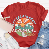 Personalized Grade Let The 4th Grade Adventure Begin Teacher T-Shirt
