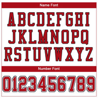 Custom White Red-Black Mesh Authentic Football Jersey