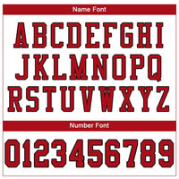 Custom White Red-Black Mesh Authentic Football Jersey