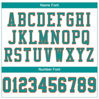 Custom White Aqua-Orange Mesh Authentic Football Jersey