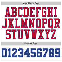 Custom White Royal-Red Authentic Throwback Basketball Jersey