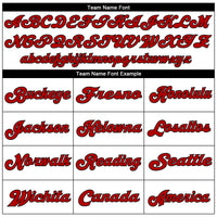 Custom White Red-Black Mesh Authentic Throwback Football Jersey