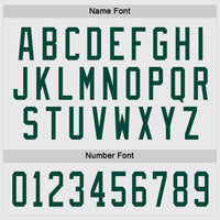 Custom White Green Hockey Jersey