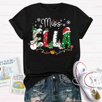 Personalized Christmas Name Teachers T-shirt