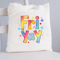 Happy Fri Yay Teacher Canvas Tote Bag